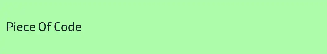 Piece Of Code